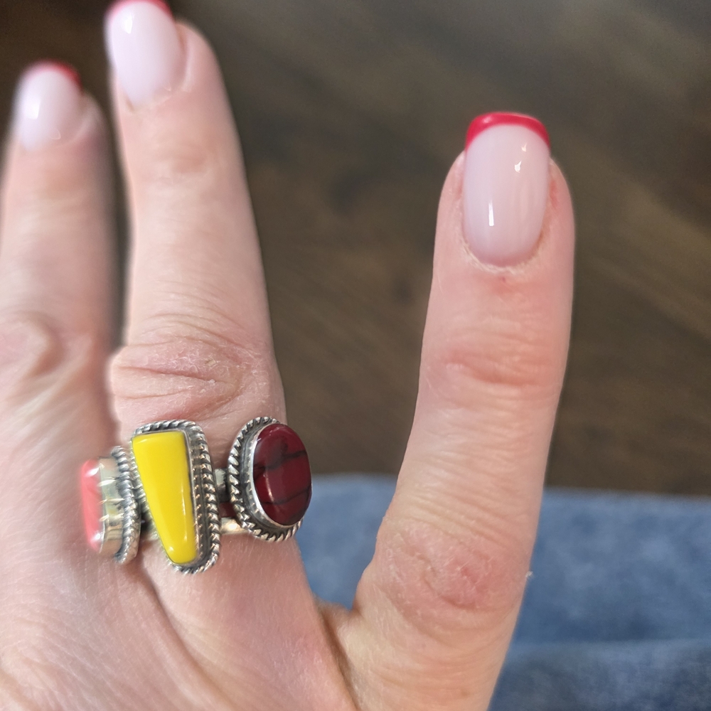 Colorful Stone Ring Set